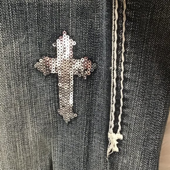 Cowgirl Tuff Women's Sequin Cross Jeans - Picture 3 of 7